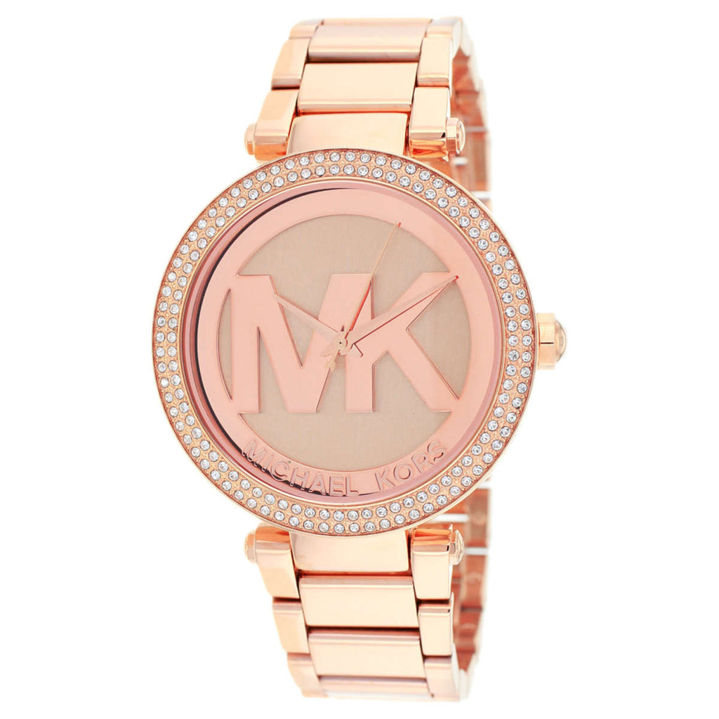 Michael Kors Parker Rose Gold Dial Rose Gold Steel Strap Watch for Women - MK5865 Buy Now By Michael Kors