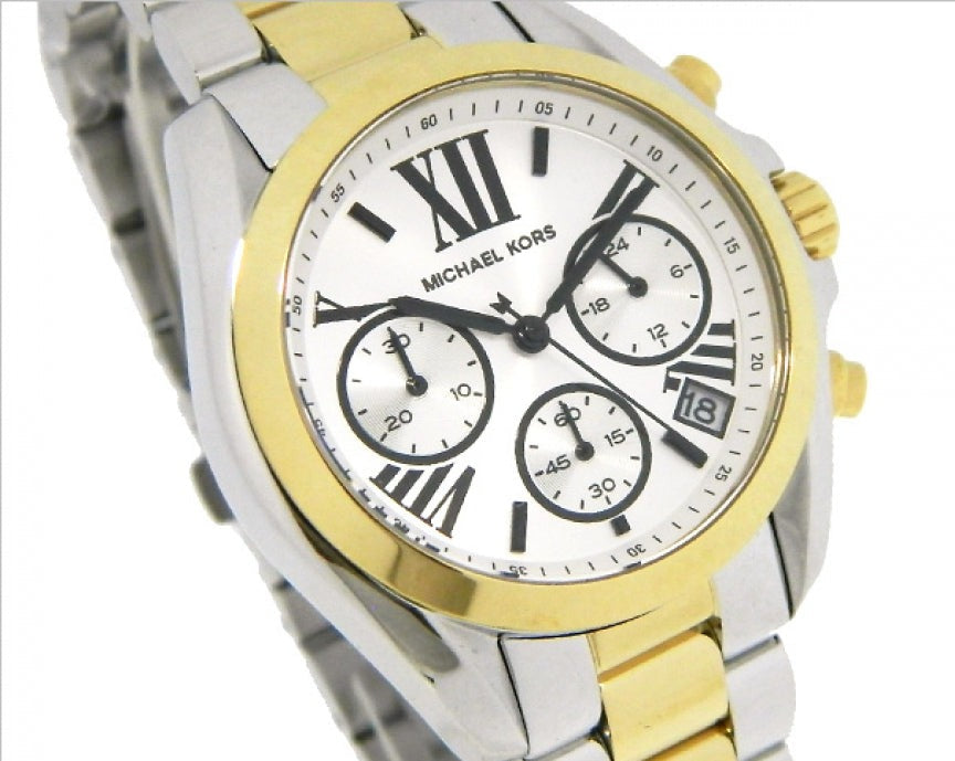 Michael Kors Bradshaw Chronograph Silver Dial Two Tone Steel Strap Watch For Women - MK5912 Buy Now By Michael Kors