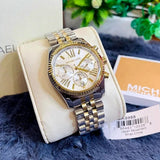 Michael Kors Lexington Silver Dial Two Tone Steel Strap Watch for Women - MK5955 Buy Now By Michael Kors