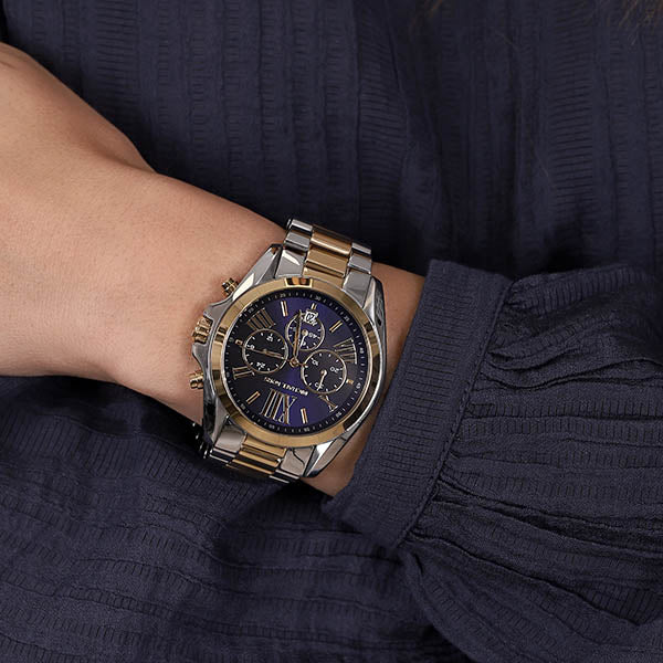 Michael Kors Bradshaw Blue Dial Two Tone Steel Strap Watch for Women - MK5976 Buy Now By Michael Kors