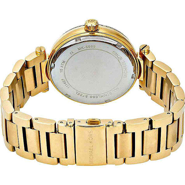 Michael Kors Skylar Black Dial Gold Steel Strap Watch for Women - MK5989 Buy Now By Michael Kors