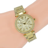 Michael Kors Parker White Dial Gold Steel Strap Watch for Women - MK6056 Buy Now By Michael Kors
