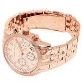 Michael Kors Ritz Chronograph Rose Gold Dial Rose Gold Steel Strap Watch for Women - MK6077 Buy Now By Michael Kors