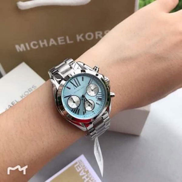 Michael Kors Bradshaw Chronograph Blue Dial Silver Steel Strap Watch For Women - MK6099 Buy Now By Michael Kors