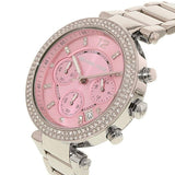 Michael Kors Parker Chronograph Pink Dial Silver Steel Strap Watch For Women - MK6105 Buy Now By Michael Kors