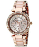 Michael Kors Parker Pink Dial Two Tone Steel Strap Watch for Women - MK6110 Buy Now By Michael Kors