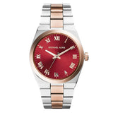 Michael Kors Channing Quartz Red Dial Two Tone Steel Strap Watch For Women - MK6114 Buy Now By Michael Kors