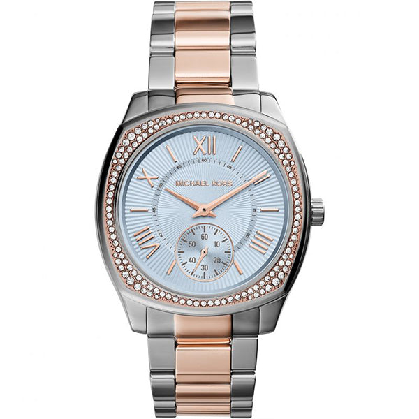 Michael Kors Bryn Quartz Blue Dial Two Tone Steel Strap Watch For Women - MK6136 Buy Now By Michael Kors