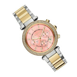 Michael Kors Parker Pink Dial Two Tone Steel Strap Watch for Women - MK6140 Buy Now By Michael Kors