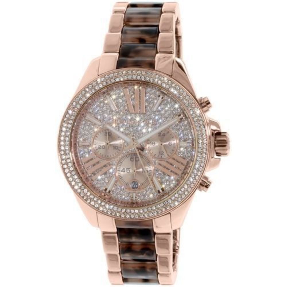 Michael Kors Wren Diamonds Rose Gold Dial Two Tone Steel Strap Watch for Women - MK6159 Buy Now By Michael Kors