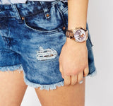 Michael Kors Runway Chronograph Purple Dial Rose Gold Steel Strap Watch For Women - MK6163 Buy Now By Michael Kors