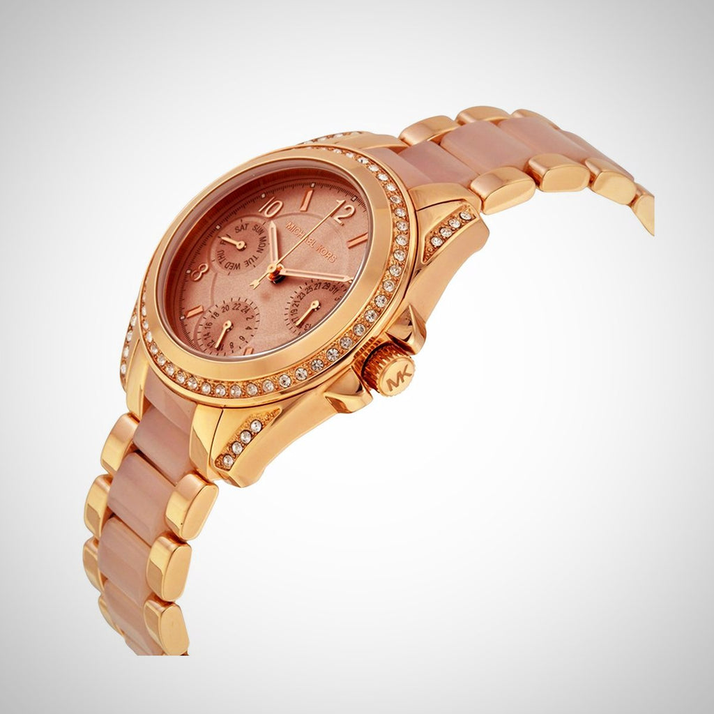 Michael Kors Blair Rose Gold Dial Two Tone Steel Strap Watch for Women - MK6175 Buy Now By Michael Kors