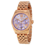Michael Kors Lexington Purple Dial Rose Gold Steel Strap Watch For Women - MK6207 Buy Now By Michael Kors