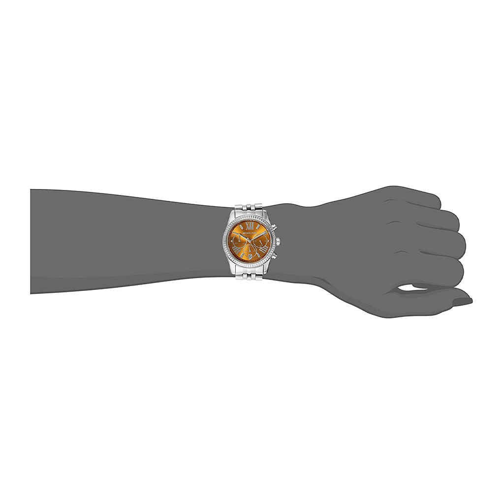 Michael Kors Lexington Chronograph Brown Dial Silver Steel Strap Watch For Women - MK6221 Buy Now By Michael Kors