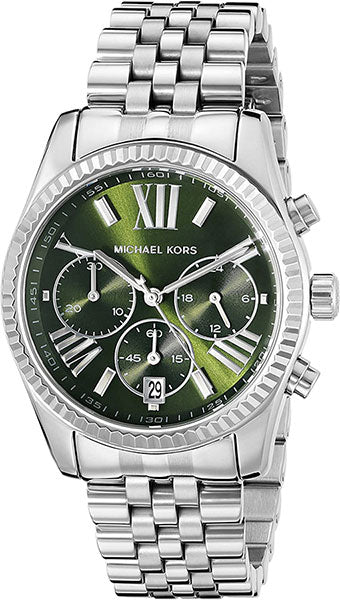 Michael Kors Lexington Quartz Green Dial Silver Steel Strap Watch For Women - MK6222 Buy Now By Michael Kors