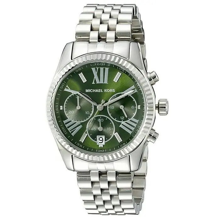 Michael Kors Lexington Quartz Green Dial Silver Steel Strap Watch For Women - MK6222 Buy Now By Michael Kors