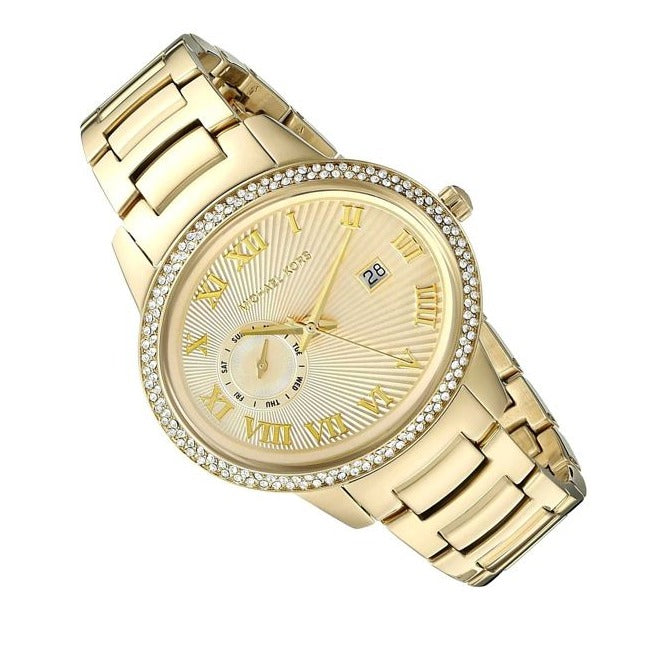 Michael Kors Whitley Analog Diamonds Gold Dial Gold Steel Strap Watch For Women - MK6227 Buy Now By Michael Kors