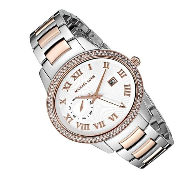 Michael Kors Whitley Analog White Dial Two Tone Steel Strap Watch For Women - MK6228 Buy Now By Michael Kors