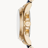 Michael Kors Bradshaw Navy Blue Dial Two Tone Steel Strap Watch for Women - MK6268 Buy Now By Michael Kors