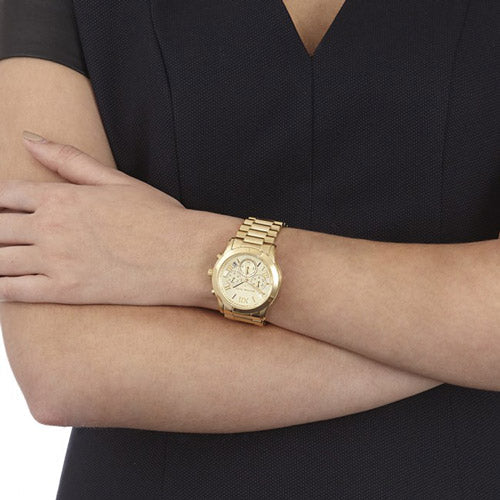 Michael Kors Cooper Gold Dial Gold Steel Strap Watch for Women - MK6274 Buy Now By Michael Kors