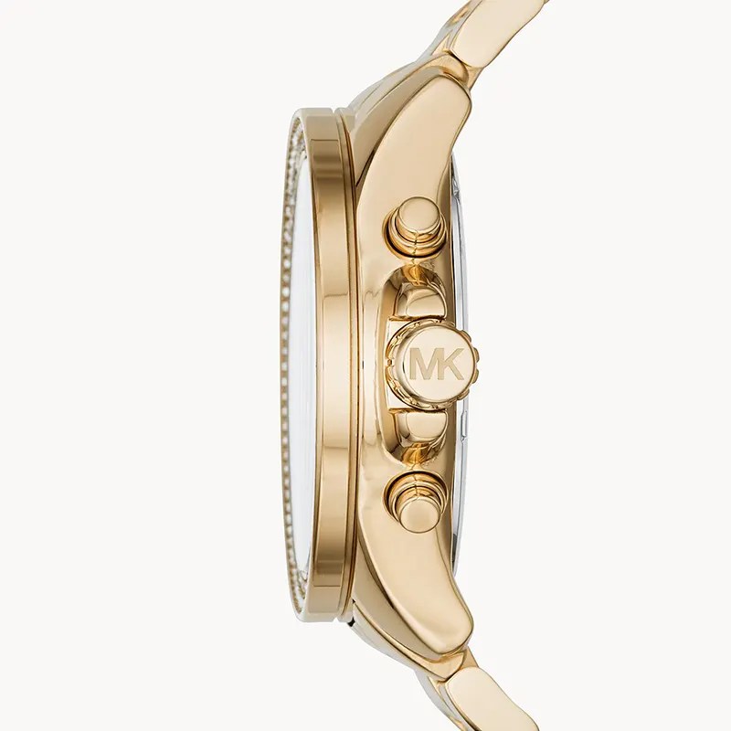 Michael Kors Wren Purple Dial Gold Steel Strap Watch for Women - MK6290 Buy Now By Michael Kors