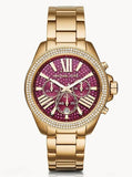 Michael Kors Wren Purple Dial Gold Steel Strap Watch for Women - MK6290 Buy Now By Michael Kors