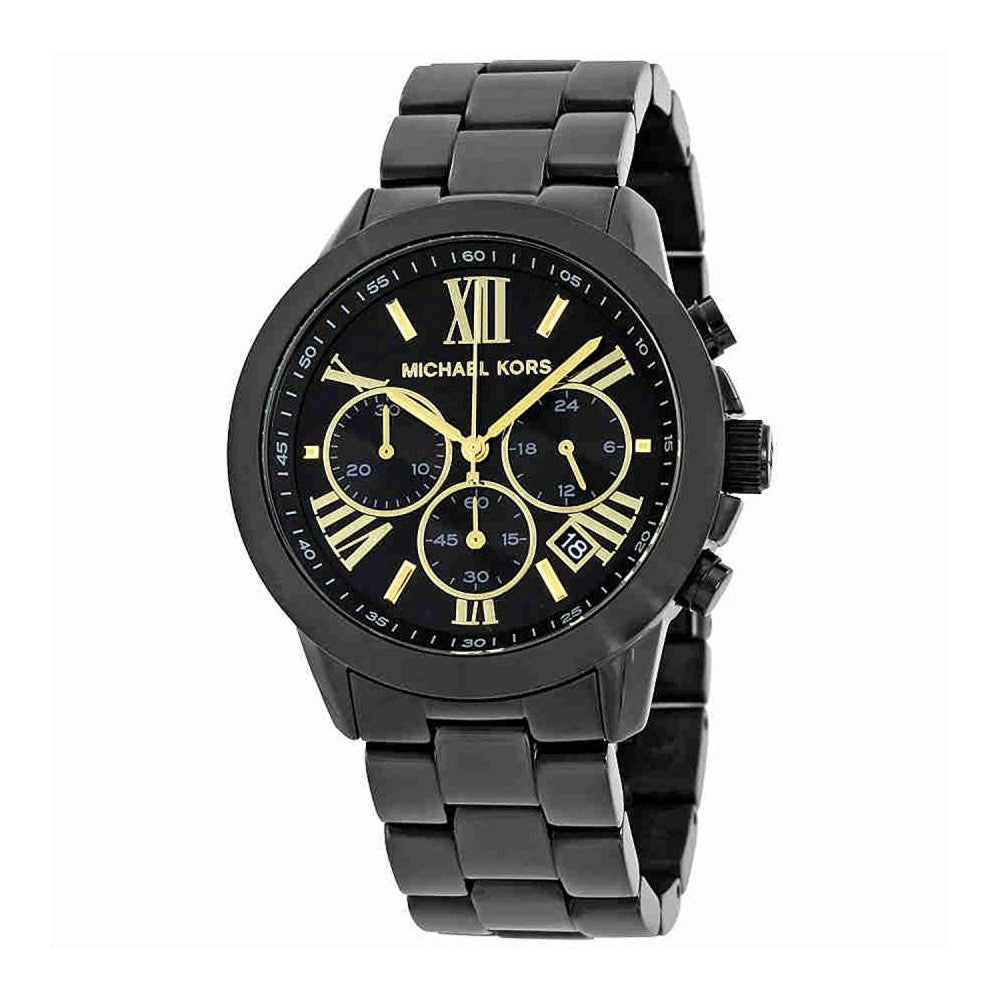 Michael Kors Bradshaw Chronograph Black Dial Black Steel Strap Watch For Women - MK6303 Buy Now By Michael Kors