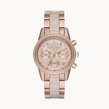 Michael Kors Ritz Chronograph Rose Gold Dial Two Tone Steel Strap Watch for Women - MK6307 Buy Now By Michael Kors