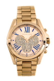 Michael Kors Bradshaw Chronograph Rose Gold Dial Rose Gold Steel Strap Watch For Women - MK6321 Buy Now By Michael Kors