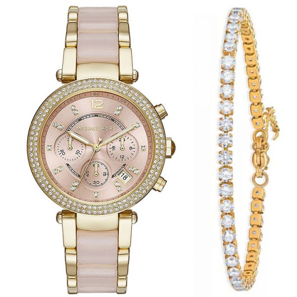 Michael Kors Parker Gold Dial Two Tone Steel Strap Watch for Women - MK6326 Buy Now By Michael Kors