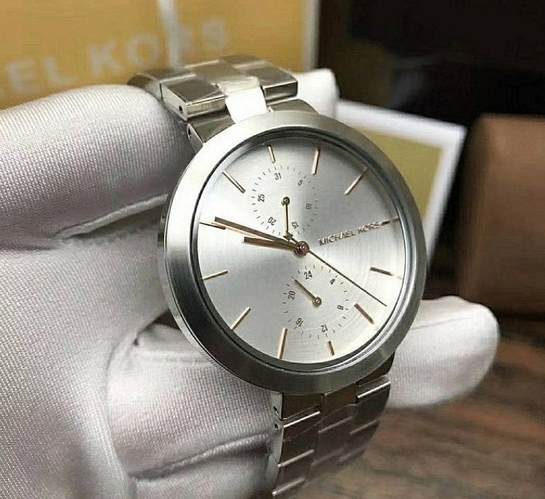 Michael Kors Garner Analog Silver Dial Silver Steel Strap Watch For Women - MK6407 Buy Now By Michael Kors