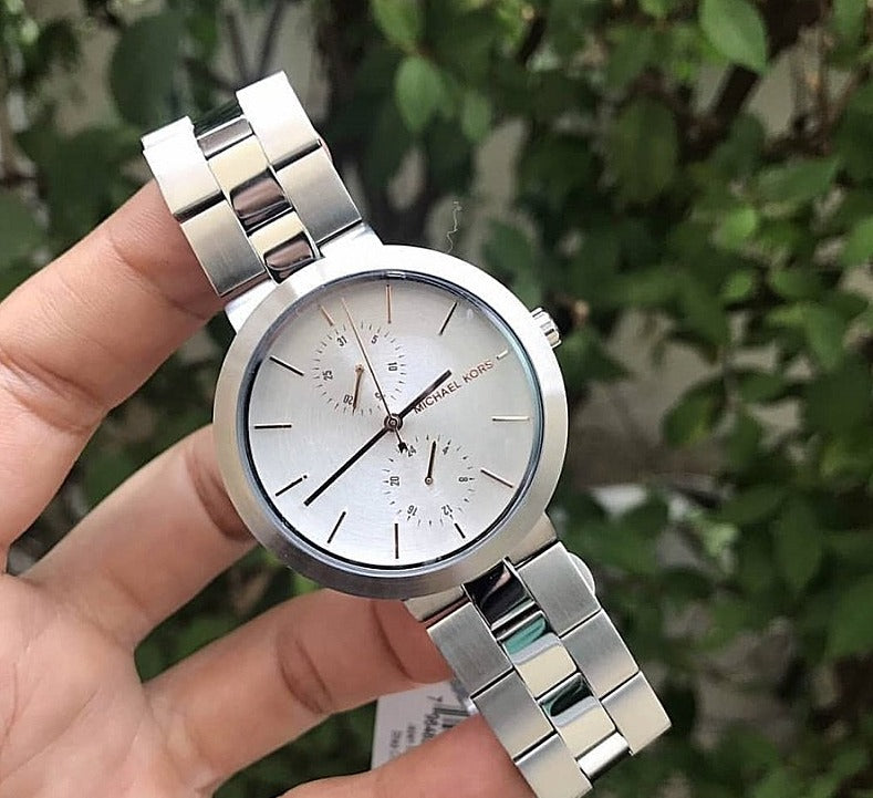 Michael Kors Garner Analog Silver Dial Silver Steel Strap Watch For Women - MK6407 Buy Now By Michael Kors