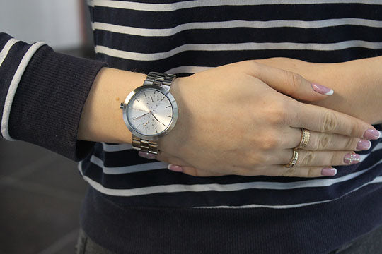 Michael Kors Garner Analog Silver Dial Silver Steel Strap Watch For Women - MK6407 Buy Now By Michael Kors