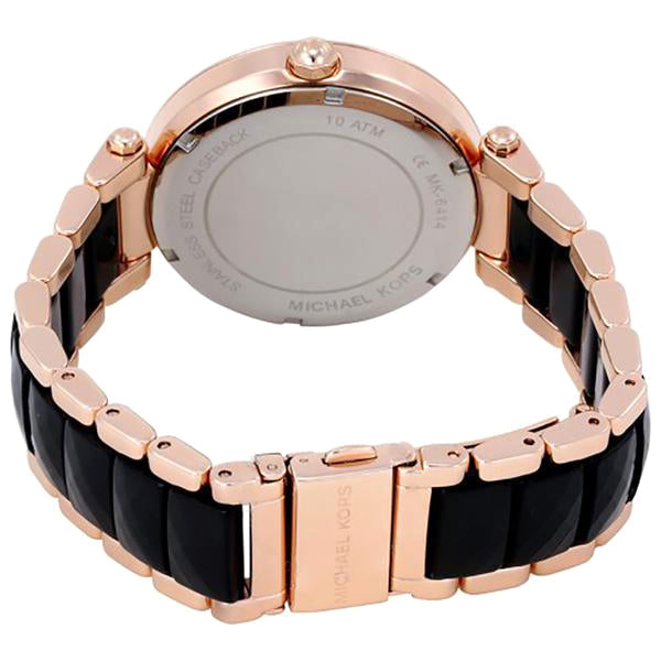 Michael Kors Parker Mother of Pearl Black Dial Two Tone Steel Strap Watch for Women - MK6414 Buy Now By Michael Kors