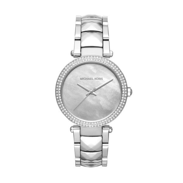 Michael Kors Parker Mother of Pearl Silver Steel Strap Watch for Women - MK6424 Buy Now By Michael Kors