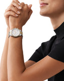 Michael Kors Ritz White Dial Two Tone Steel Strap Watch for Women - MK6474 Buy Now By Michael Kors