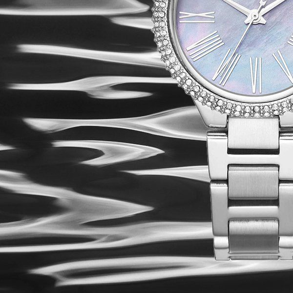 Michael Kors Taryn Mother of Pearl Purple Dial Silver Steel Strap Watch For Women - MK6562 Buy Now By Michael Kors