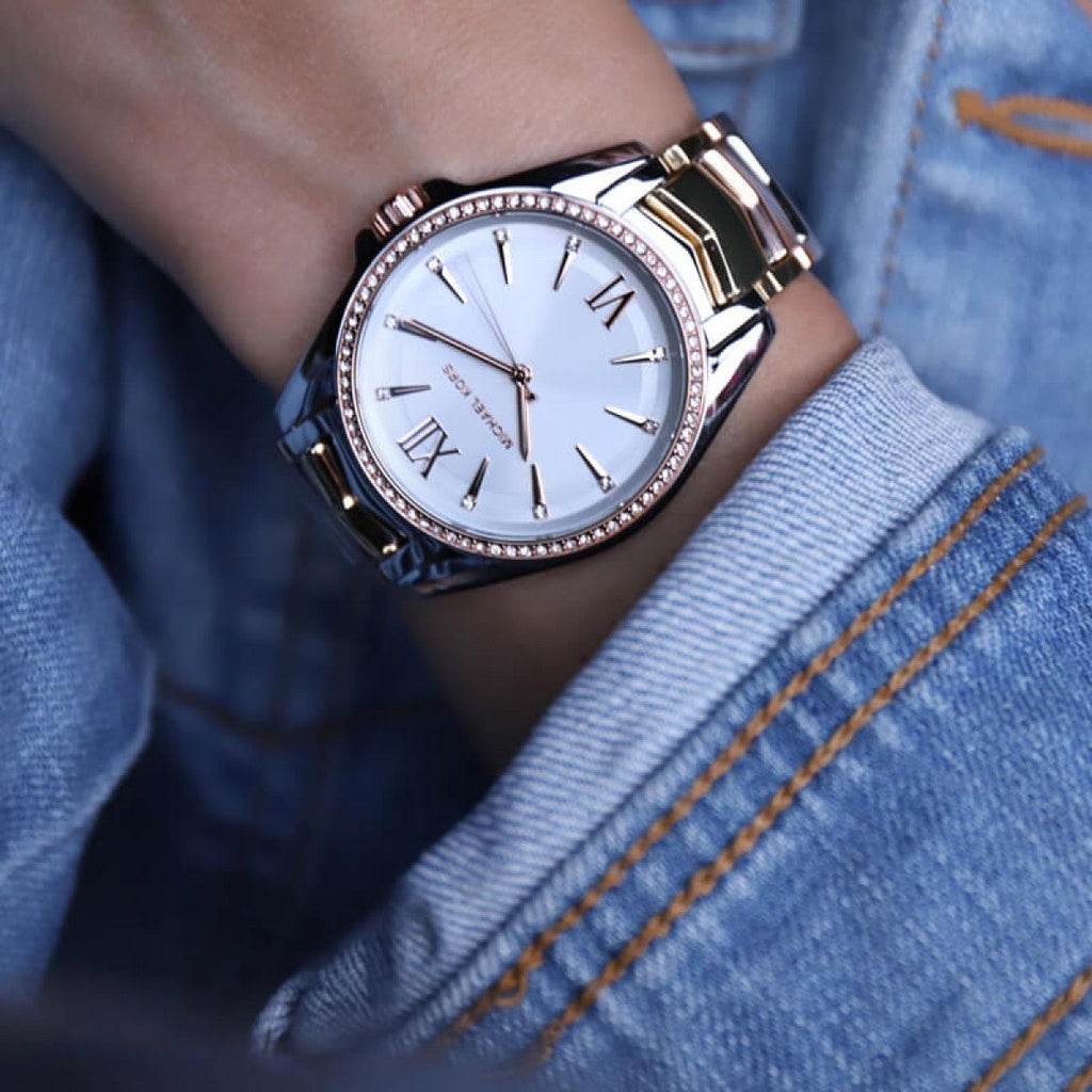 Michael Kors Whitney Quartz White Dial Two Tone Steel Strap Watch For Women - MK6686 Buy Now By Michael Kors