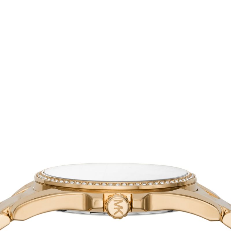 Michael Kors Whitney Three-Hand White Dial Gold Steel Strap Watch For Women - MK6693 Buy Now By Michael Kors