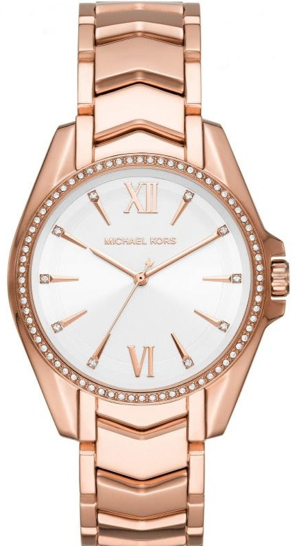 Michael Kors Whitney Quartz White Dial Rose Gold Steel Strap Watch For Women - MK6694 Buy Now By Michael Kors