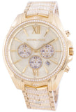 Michael Kors Whitney Chronograph Gold Dial Gold Steel Strap Watch For Women - MK6729 Buy Now By Michael Kors