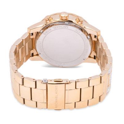 Michael Kors Ritz Three-Hand Glitz Crystals Gold Dial Gold Steel Strap Watch for Women - MK6747 Buy Now By Michael Kors