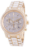 Michael Kors Ritz Three-Hand Glitz Crystals Gold Dial Gold Steel Strap Watch for Women - MK6747 Buy Now By Michael Kors