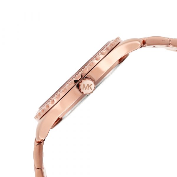 Michael Kors Layton Three Hand Pink Dial Rose Gold Steel Strap Watch For Women - MK6848 Buy Now By Michael Kors