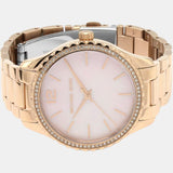 Michael Kors Layton Three Hand Pink Dial Rose Gold Steel Strap Watch For Women - MK6848 Buy Now By Michael Kors