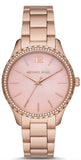 Michael Kors Layton Three Hand Pink Dial Rose Gold Steel Strap Watch For Women - MK6848 Buy Now By Michael Kors