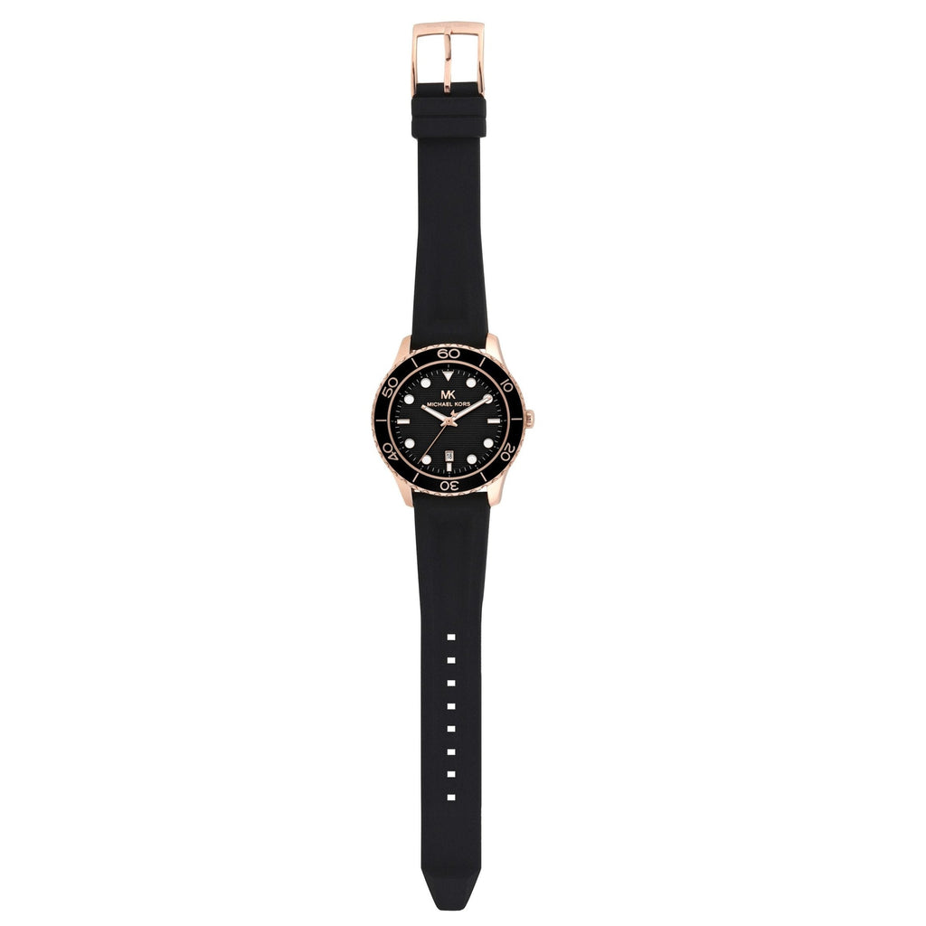Michael Kors Runway Quartz Black Dial Black Silicone Strap Watch For Women - MK6852 Buy Now By Michael Kors