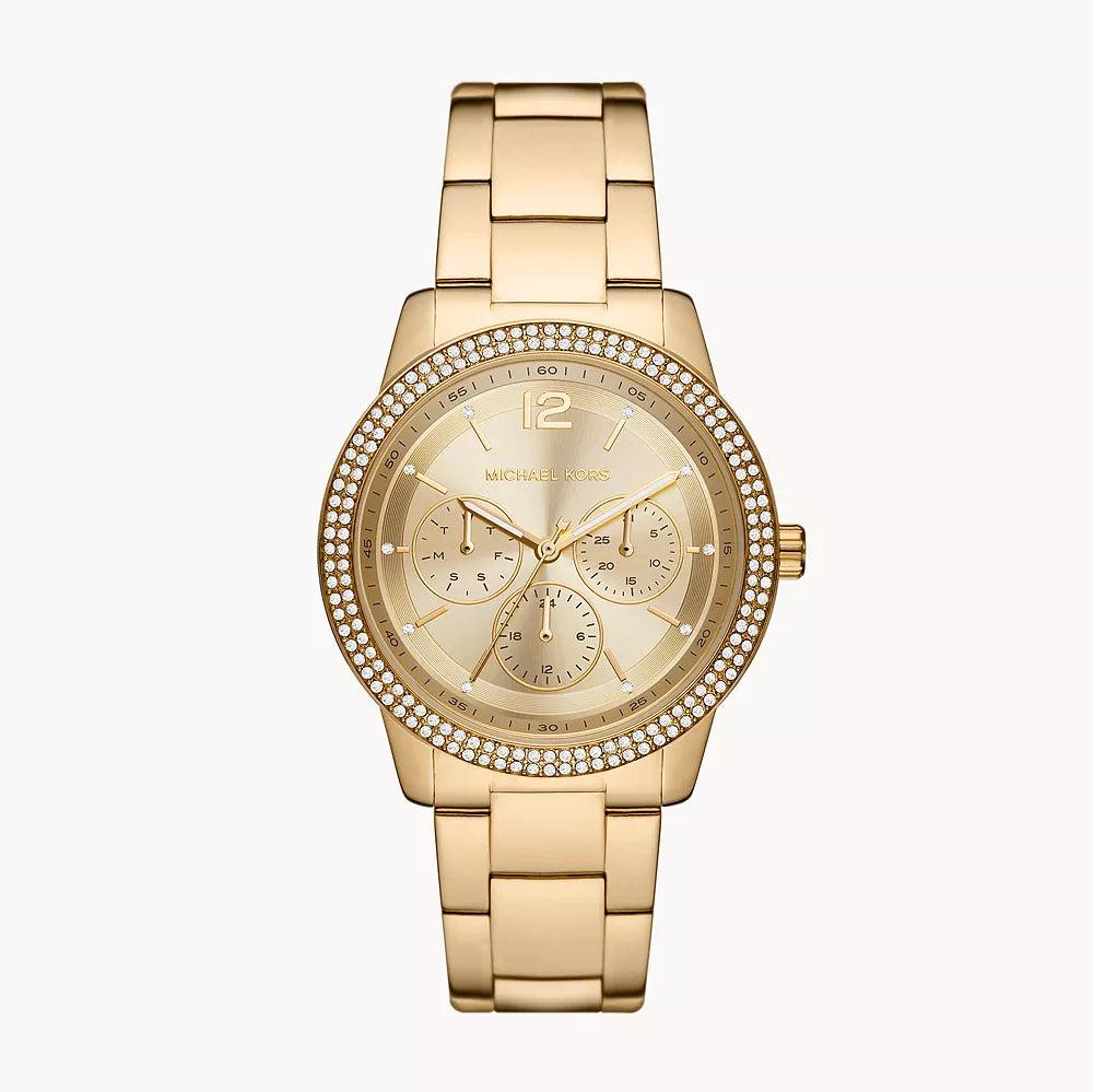 Michael Kors Tibby Chronograph Gold Dial Gold Steel Strap Watch For Women - MK6927 Buy Now By Michael Kors