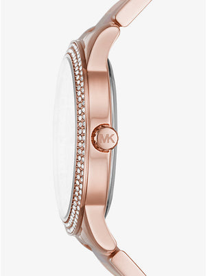 Michael Kors Tibby Chronograph Rose Gold Dial Two Tone Steel Strap Watch For Women - MK6828 Buy Now By Michael Kors