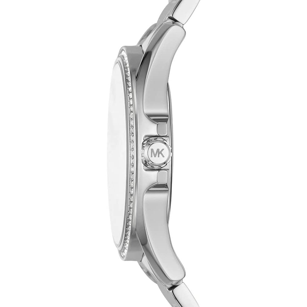 Michael Kors Kacie Three Hand Pink Dial Silver Steel Strap Watch for Women - MK6929 Buy Now By Michael Kors